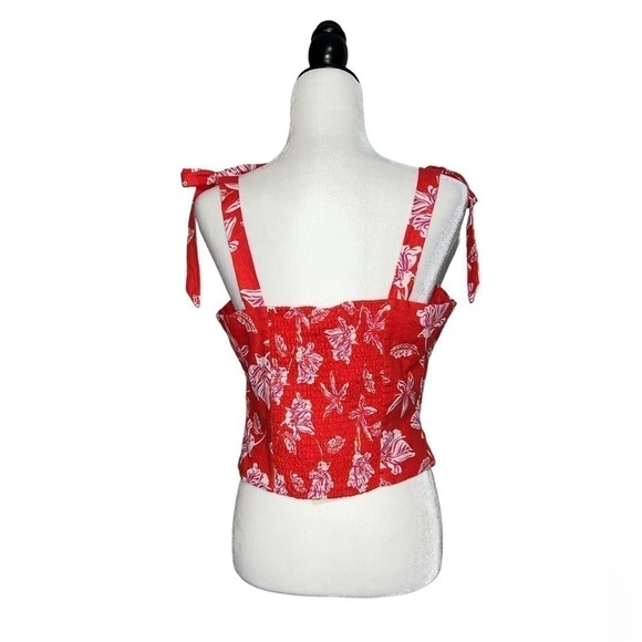 𝅺🆕 Joie Linen Blend Floral Sleeveless Crop Top - Picture 2 of 5